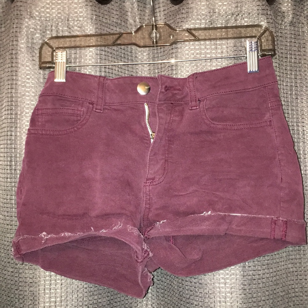 MAROON American eagle hi-rise shortie